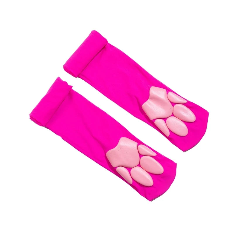 Cute Paw Thigh High Socks