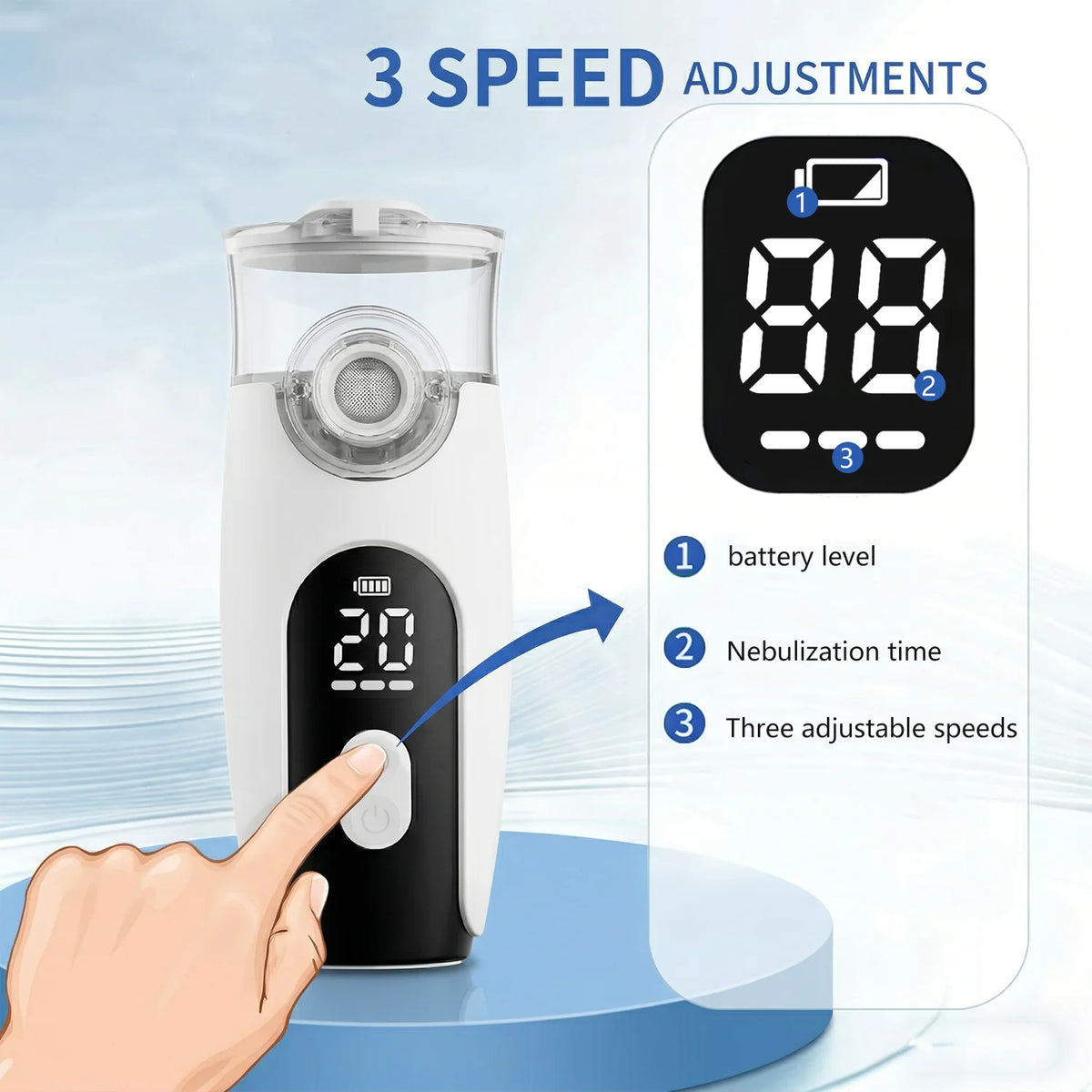 Medical Silent Ultrasonic Nebulizer Automizer Handheld Respirator Portable Asthma Humidifier for Kids Children Adult Health Care