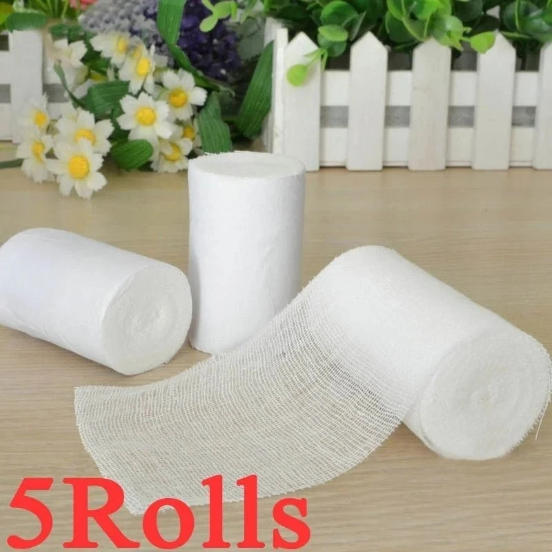 5 Rolls Gauze Bandage Finger Joints Wrap Sports Care Physical Therapy Equipment