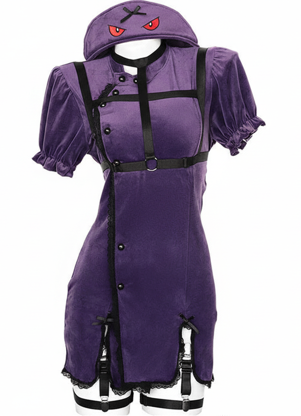 Little Demon Ghost Princess Uniform Purple Dress Devil Outfits