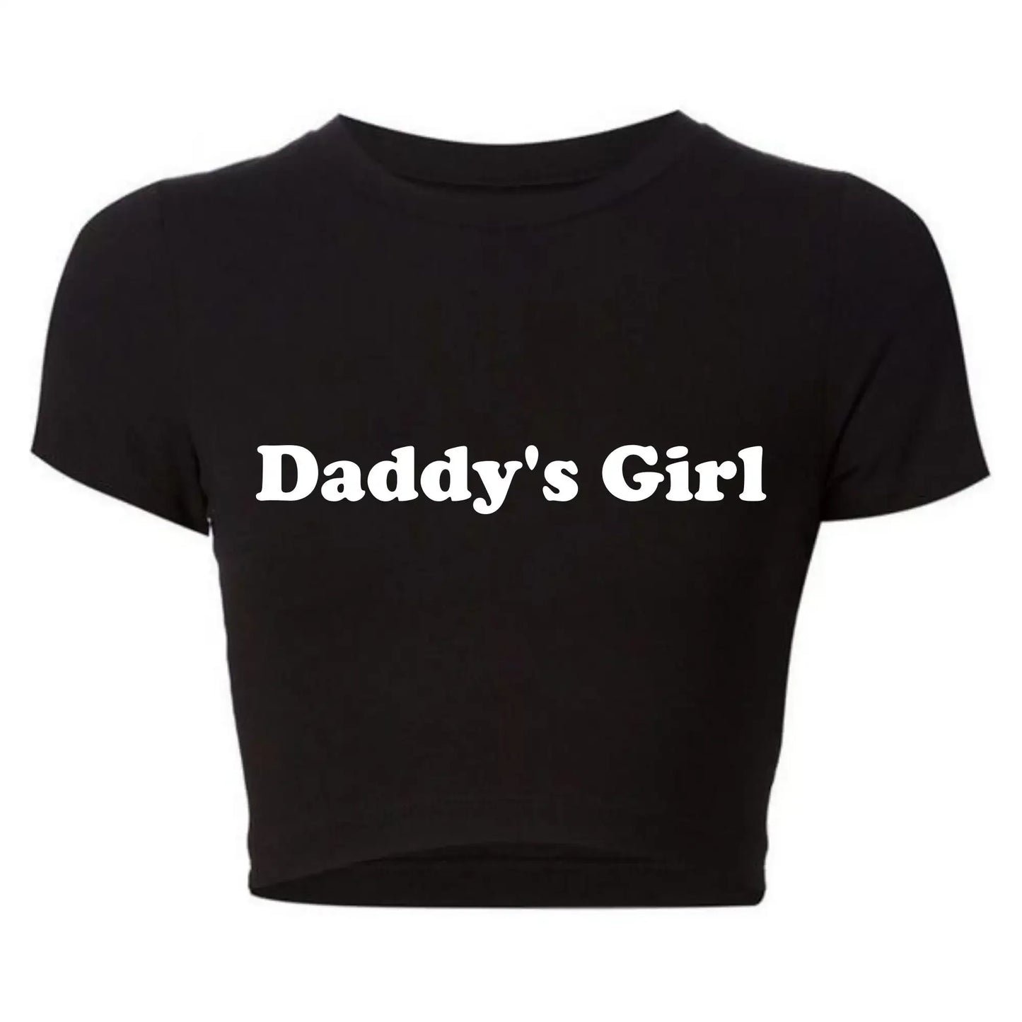 Daddy's Girl Printed Cropped Top Kawaii Grunge Baby Tee