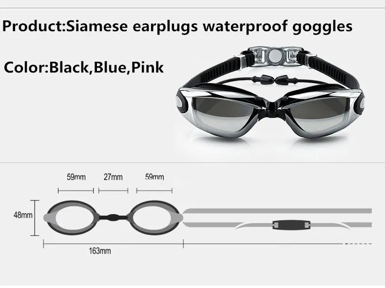 Swimming Goggles Adult Pool Glasses Anti Fog UV Protection Optical Waterproof