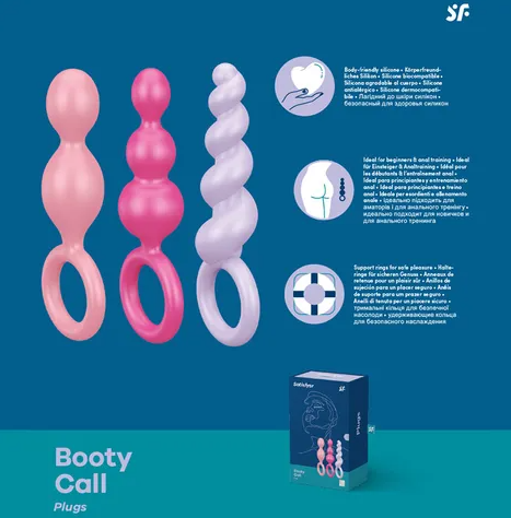 Satisfyer Booty Call - Coloured Butt Plugs - Set of 3