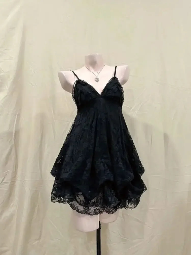 Vintage Elegant Ruffle Lace Chiffon Design Mini Skirt Suit