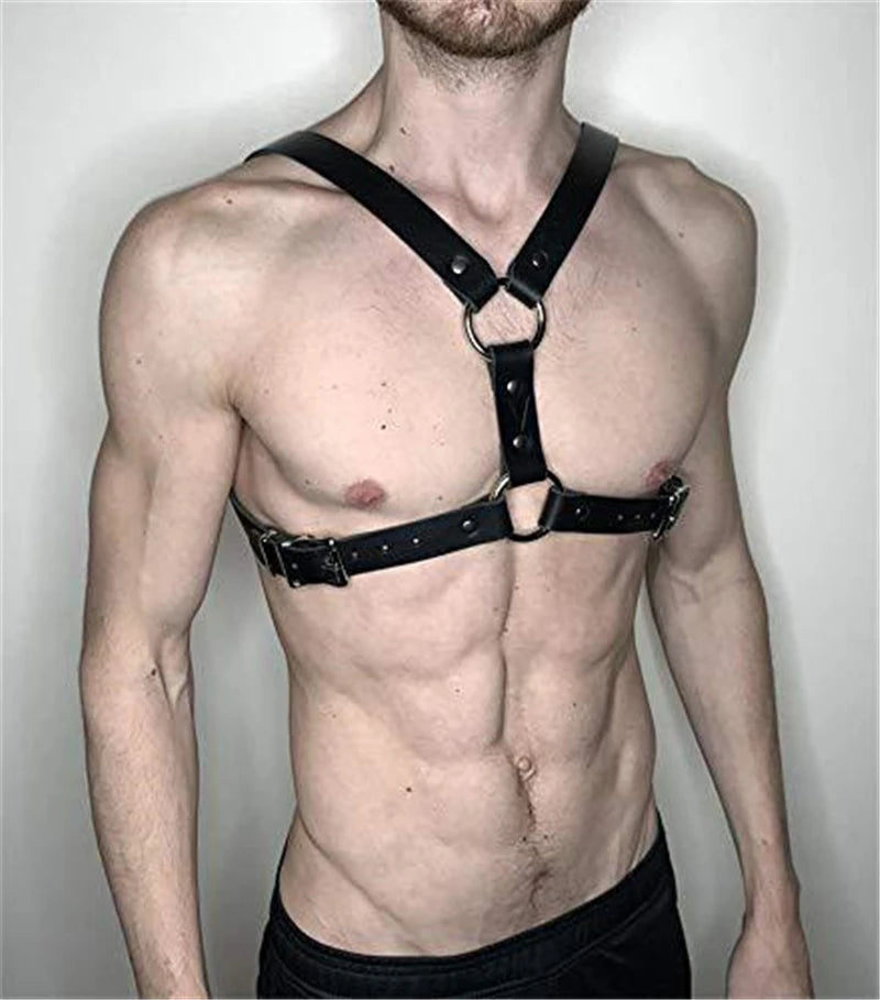Leather Lingerie Chest Harness Adjustable Body Chain