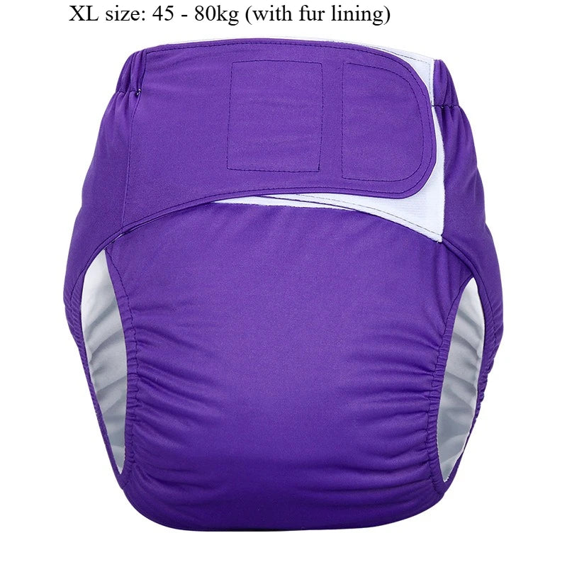 Washable Adult Cloth Diapers - Reusable with Hook Loop, Waterproof & Anti-Leak