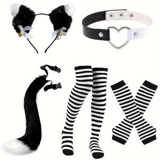 Role playing costume set with assorted striped sets