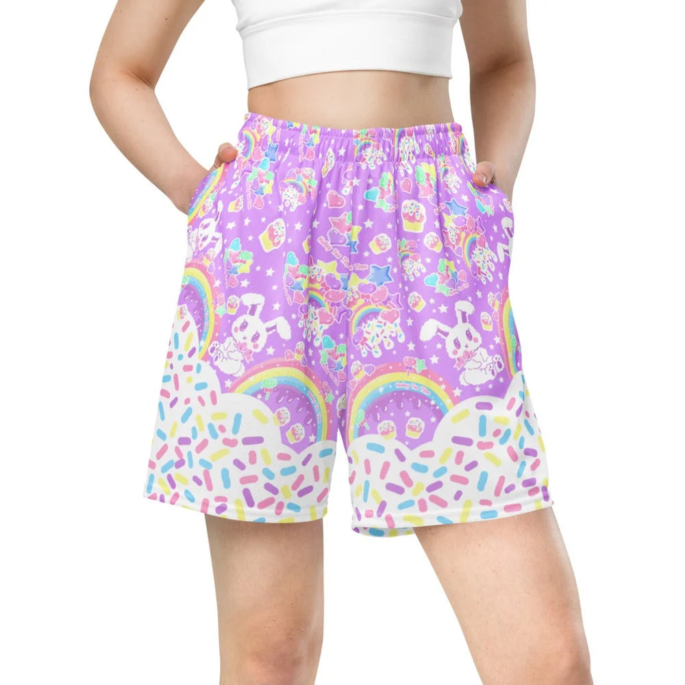 Summer Dream Sweetheart Cake Retro Cosplay Shorts Oversized 3D Printed Quick-drying Beach Pants Unisex