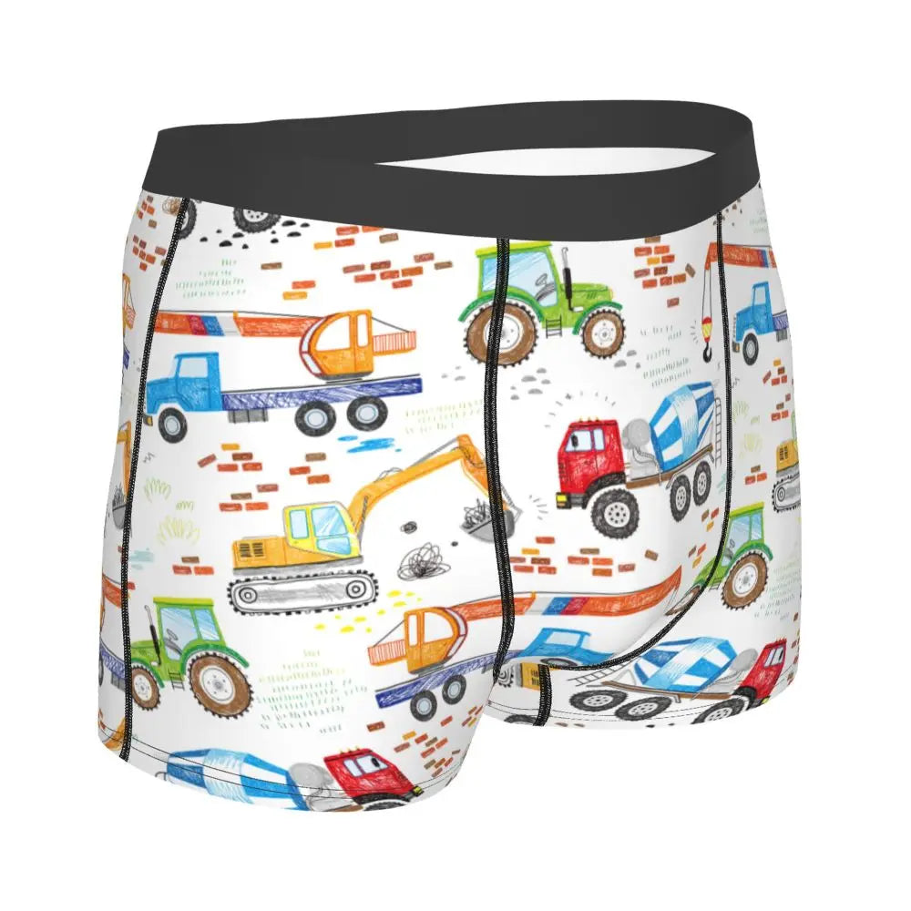Adult Cartoon Truck Excavator Underwear