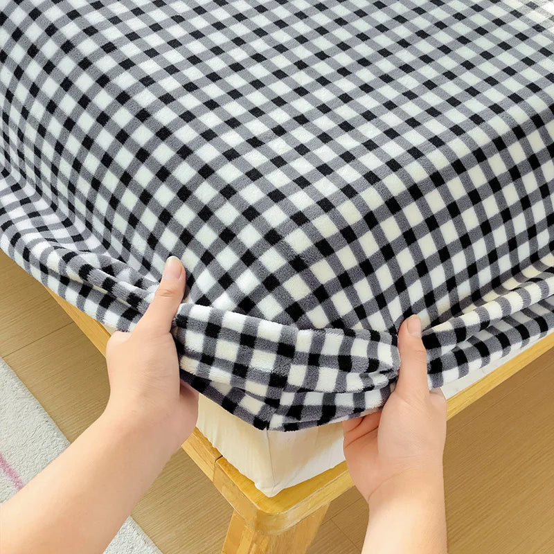 Premium Super Soft Flannel Fitted Sheet 1Pc-Deep Pocket 25cm