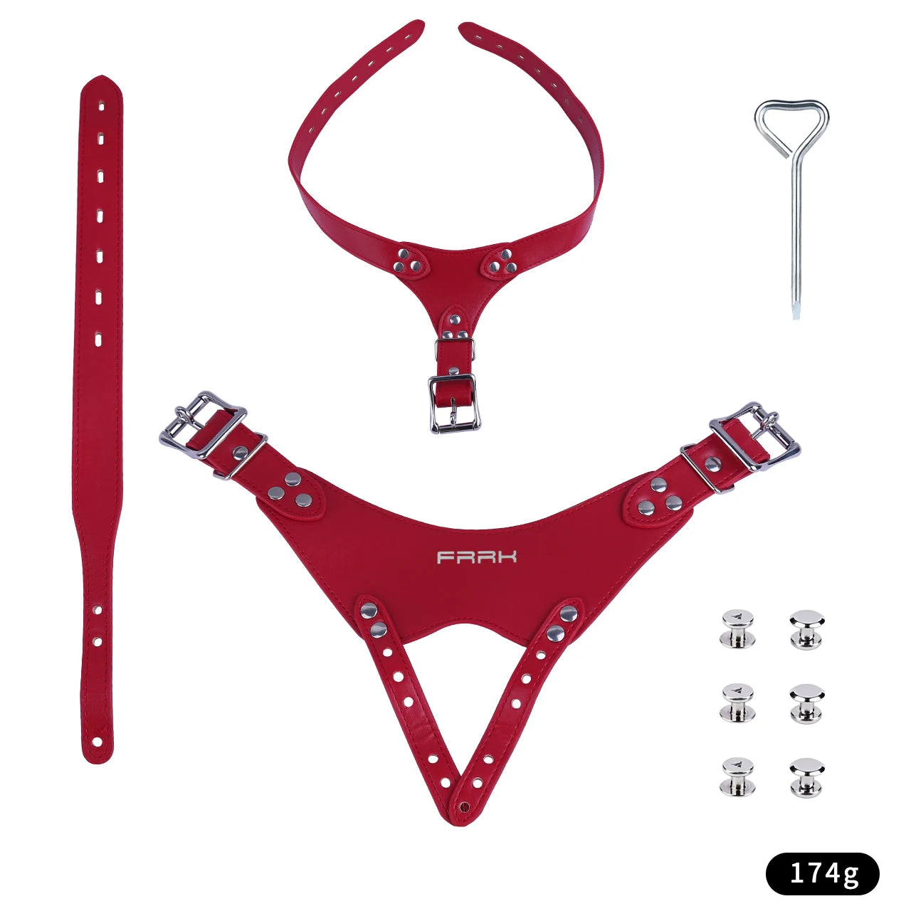 PU Leather Chastity Belt For Metal Cage Harness Belt