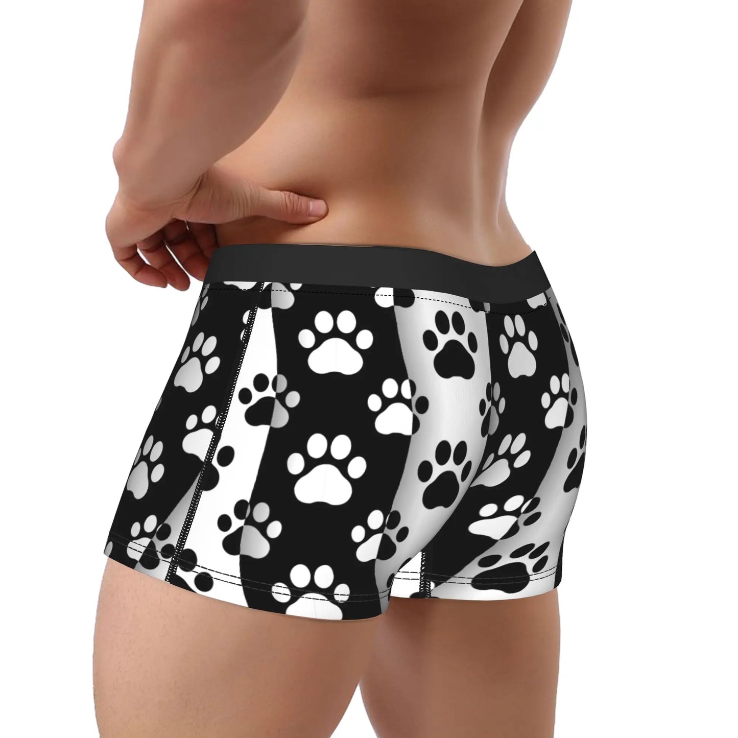 Men's Pet Prints Dog Boxer Briefs Breathable Underpants M-XXL