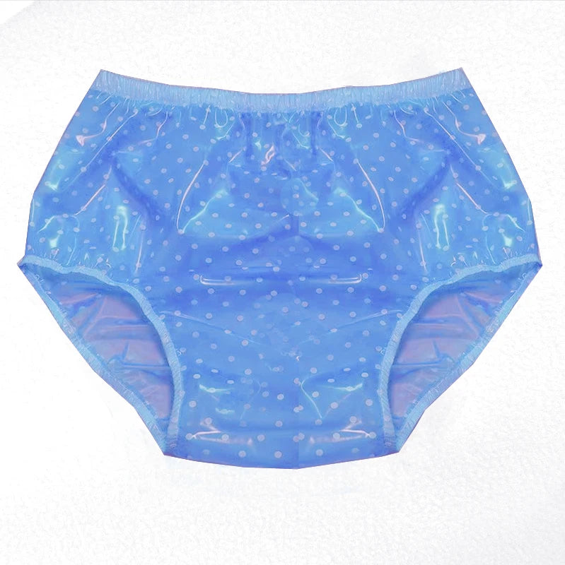 Polka Dot Transparent PVC Underpants ABDL Panties Unisex