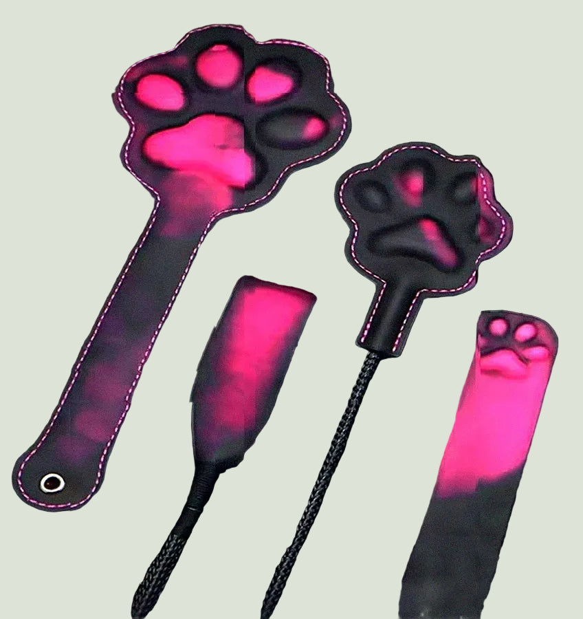 Body Heat Sensitive Colour Changing Leather Spanking Paddles
