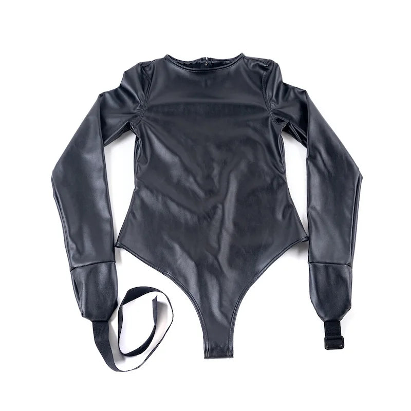 Jumpsuit Shapewear with Fetish Slave Ribbon Bondage Restraint for Couples