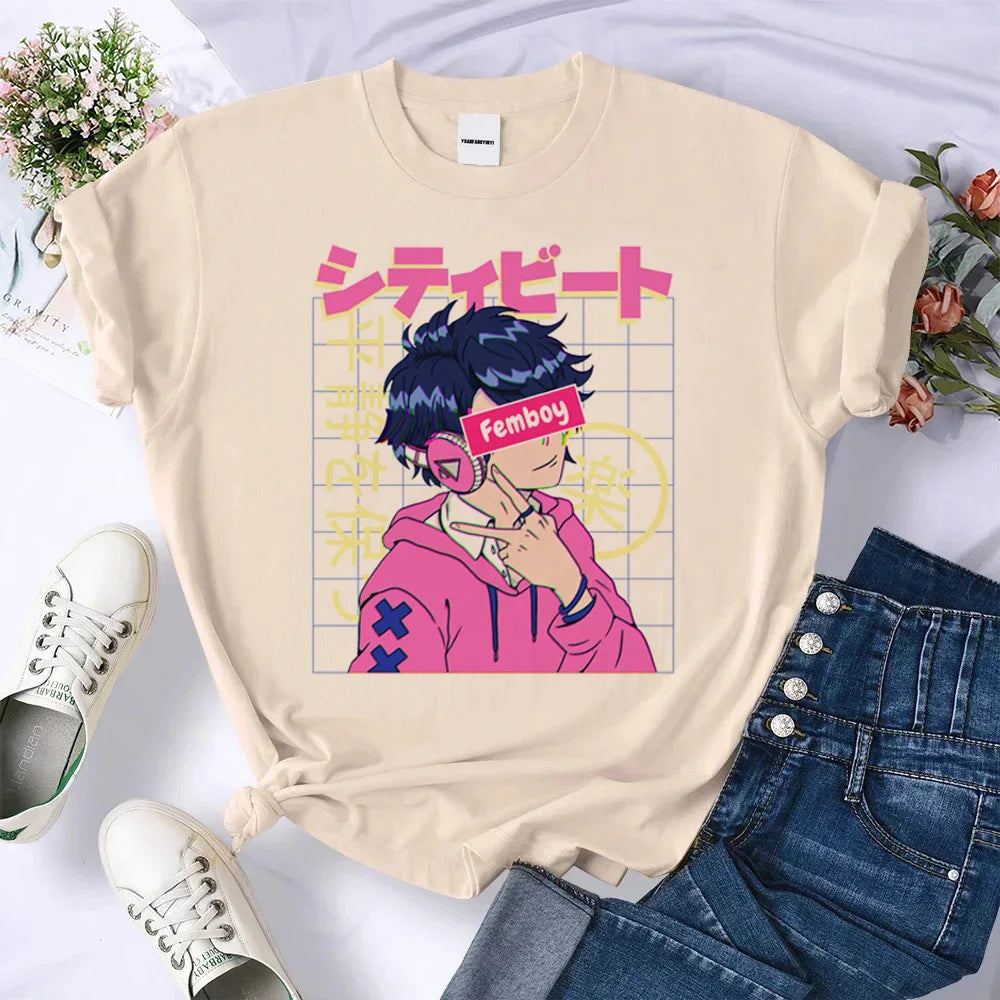 Femboy Shirt Psychedelic Retro Grunge Pastel Tees