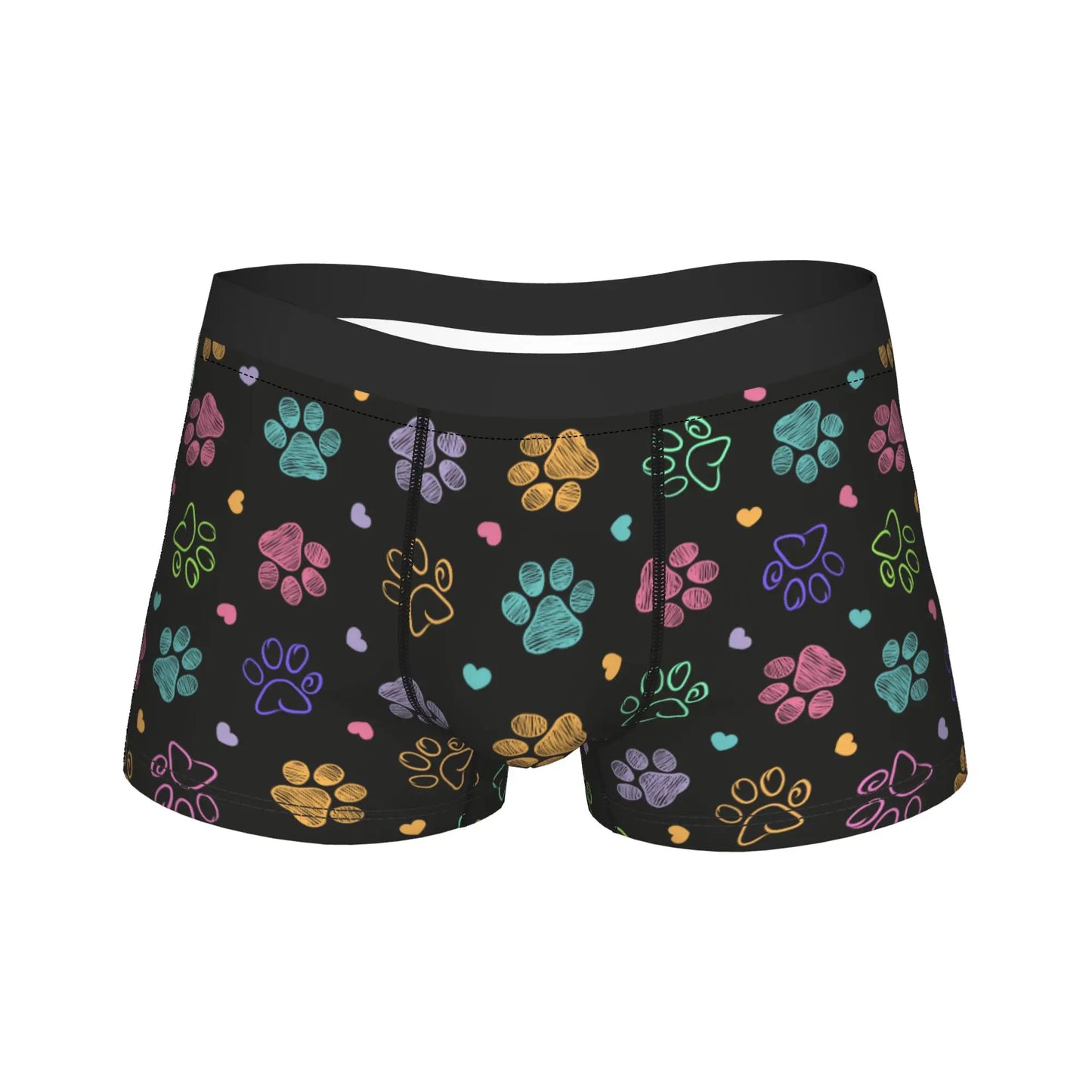 Men's Pet Prints Dog Boxer Briefs Breathable Underpants M-XXL