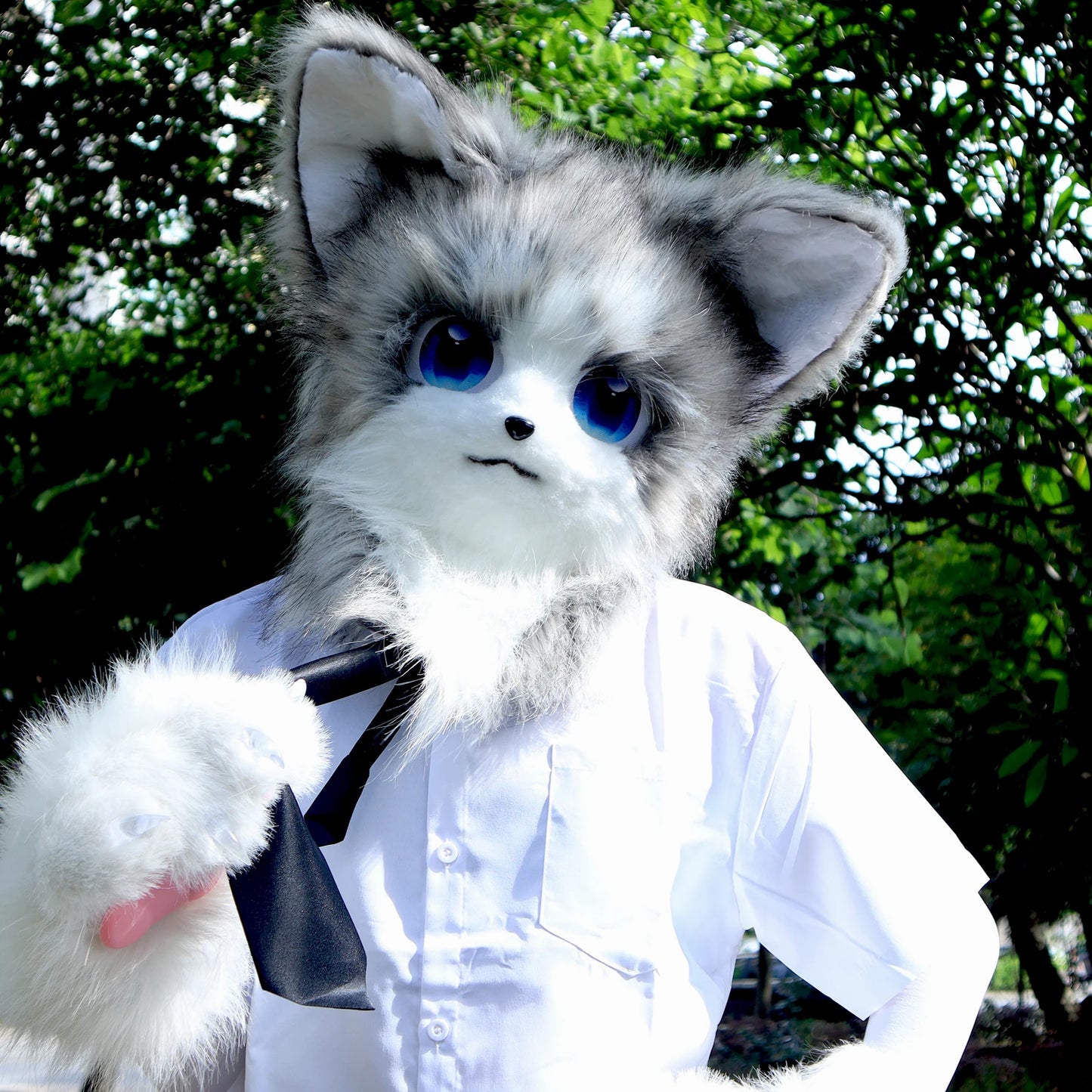 Furry Head Mask Cat /Fox Costume