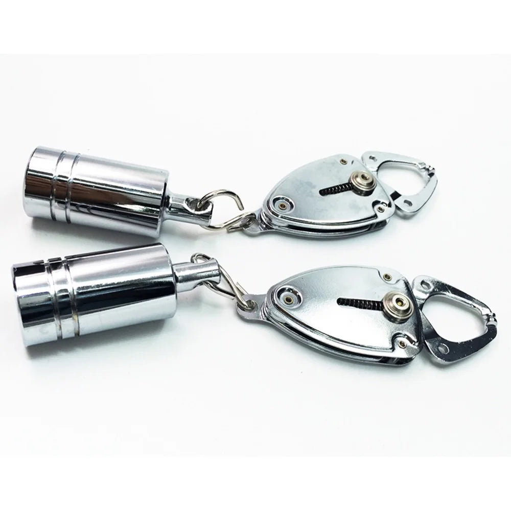 Heavy Steel Nipple Clamps with Hanging Weights - Metal Breast Clips for Women Couples Bondage