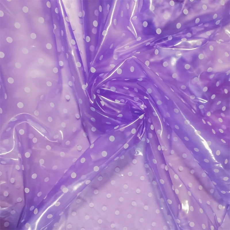Polka Dot Clear PVC Snap Button Unisex ABDL Transparent Incontinence Shorts