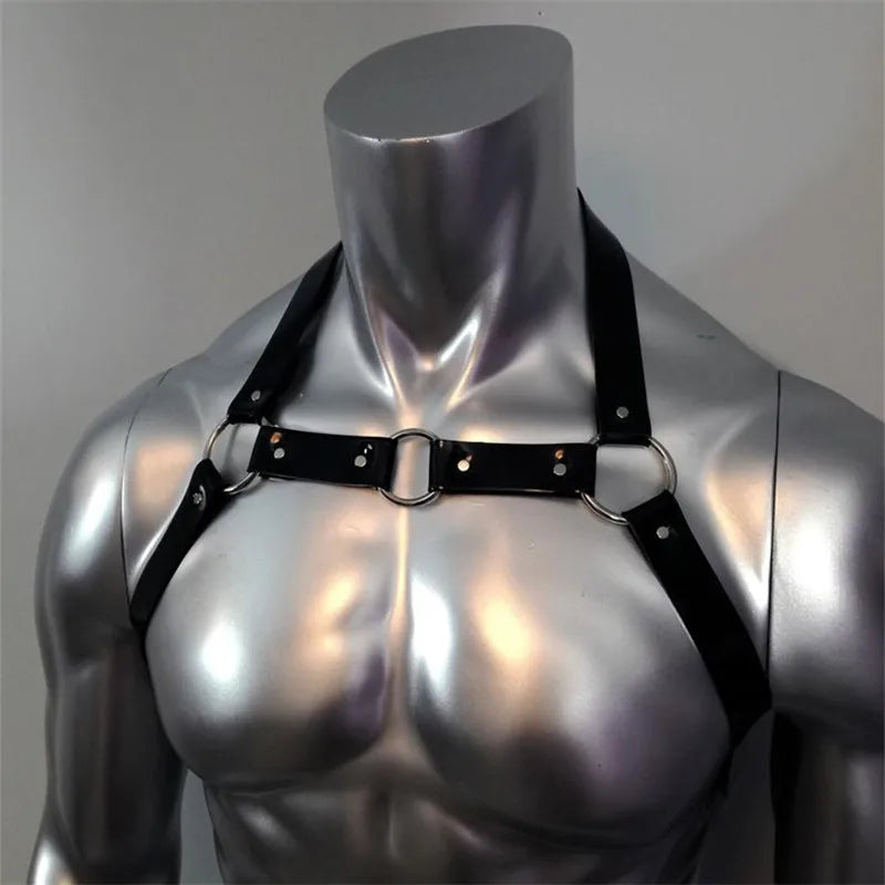Leather Lingerie Chest Harness Adjustable Body Chain