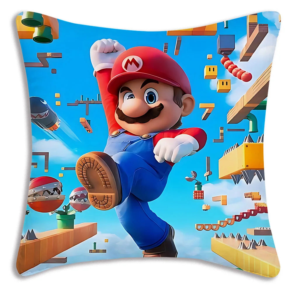 Mario's Plush Cute Cushion Cover, Decorative Home Double-sided Printing