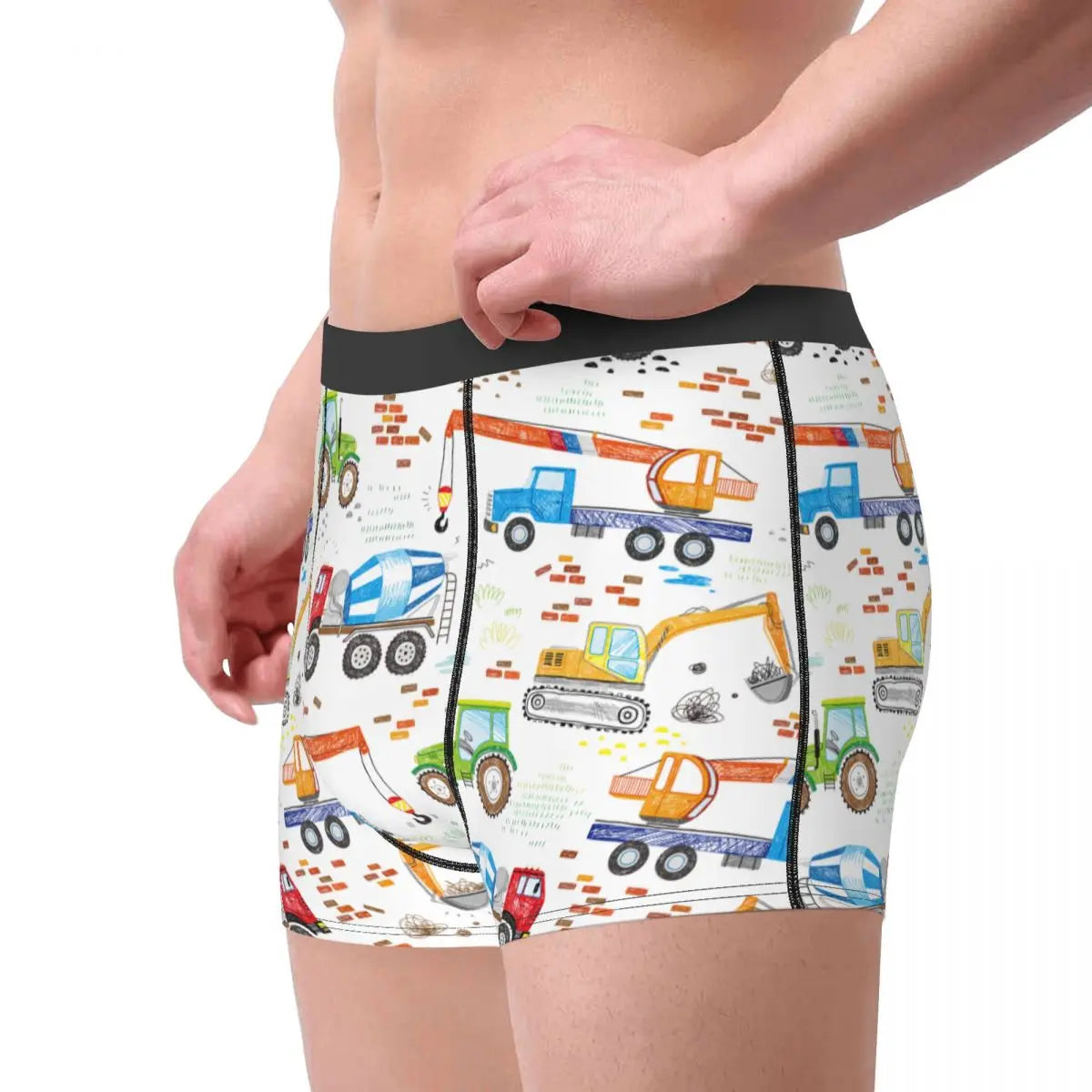 Adult Cartoon Truck Excavator Underwear