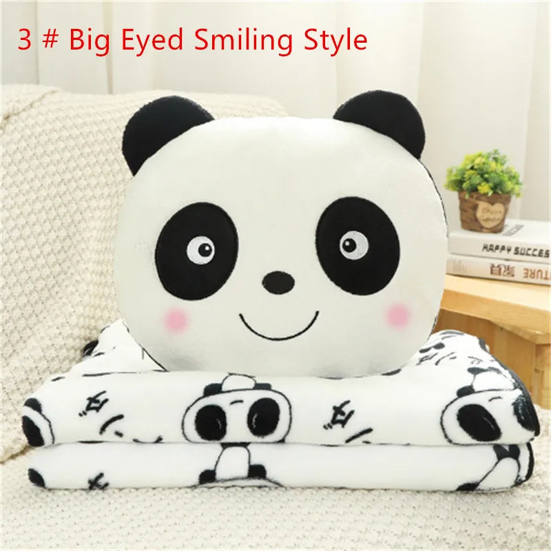 Panda Dundun Sleeping Two-in-one Table Cushion Pillow and Quilt Dual-use