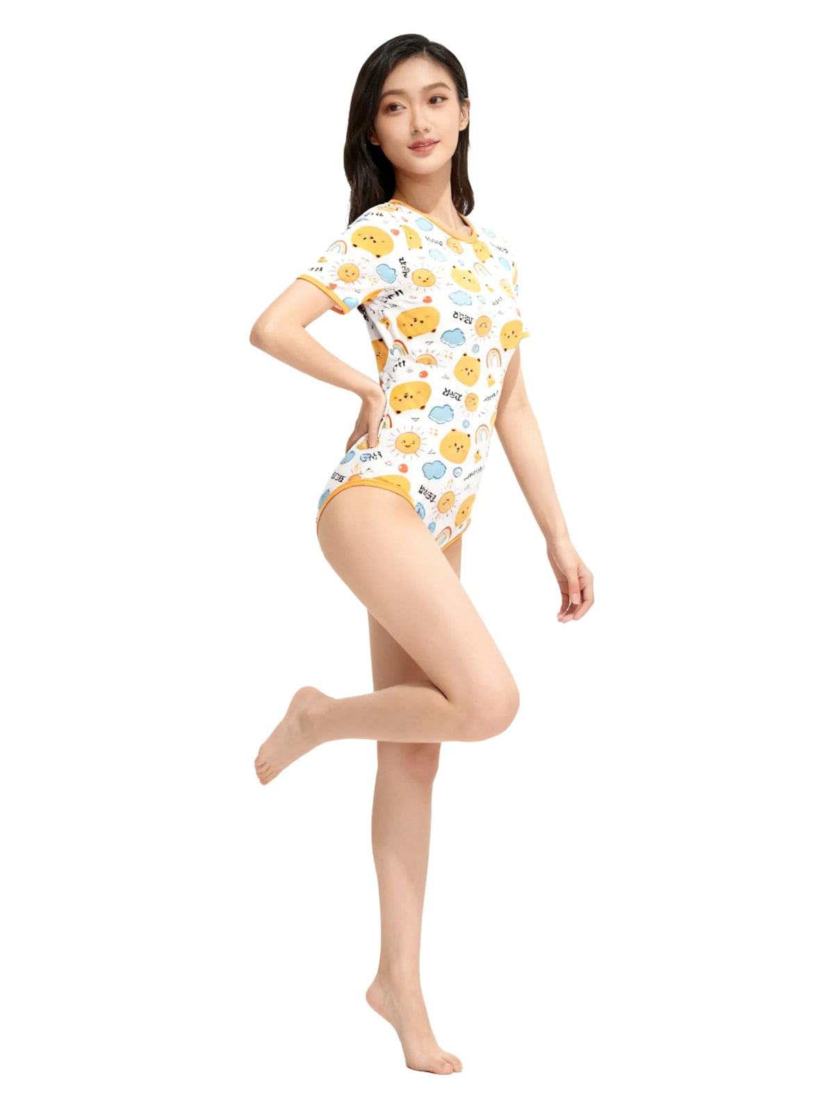Sun bear printing bodysuit/adult onesie/abdl clothes