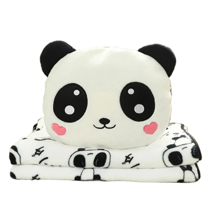 Panda Dundun Sleeping Two-in-one Table Cushion Pillow and Quilt Dual-use
