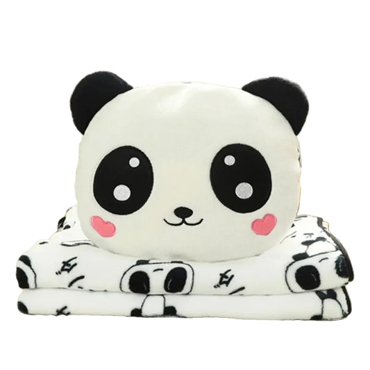 Panda Dundun Sleeping Two-in-one Table Cushion Pillow and Quilt Dual-use