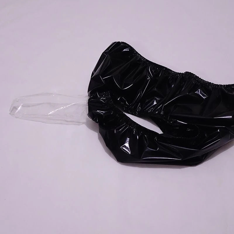 Men's Loose Fit PVC Plastic Underwear with Front Bag