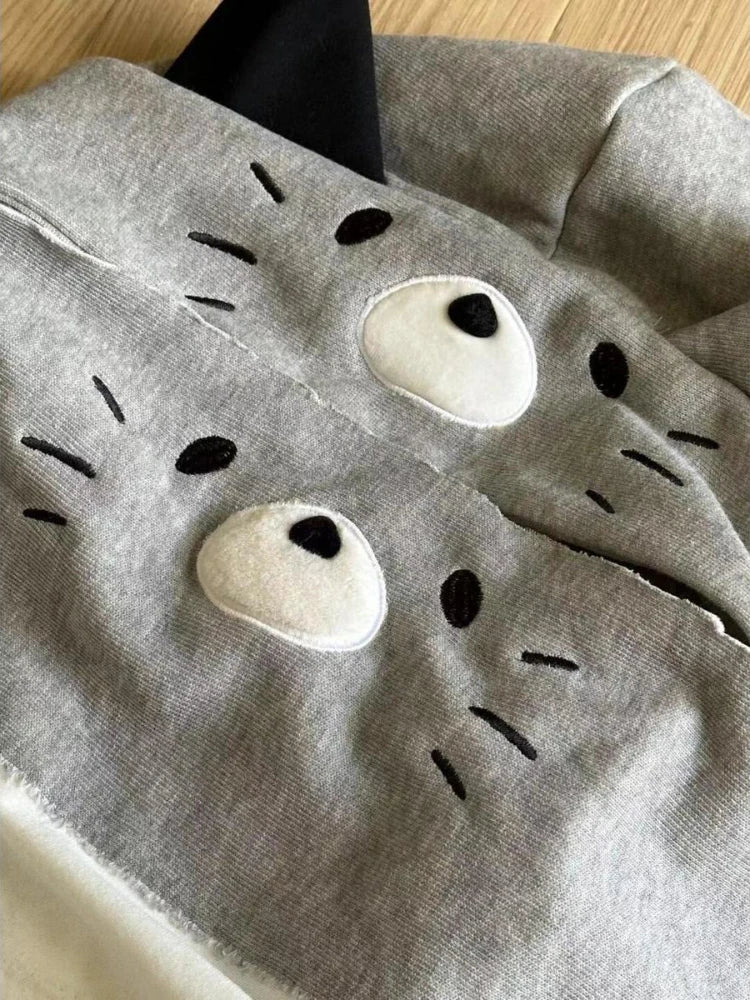 Kawaii Long Sleeve Hoodie with Cat Ears