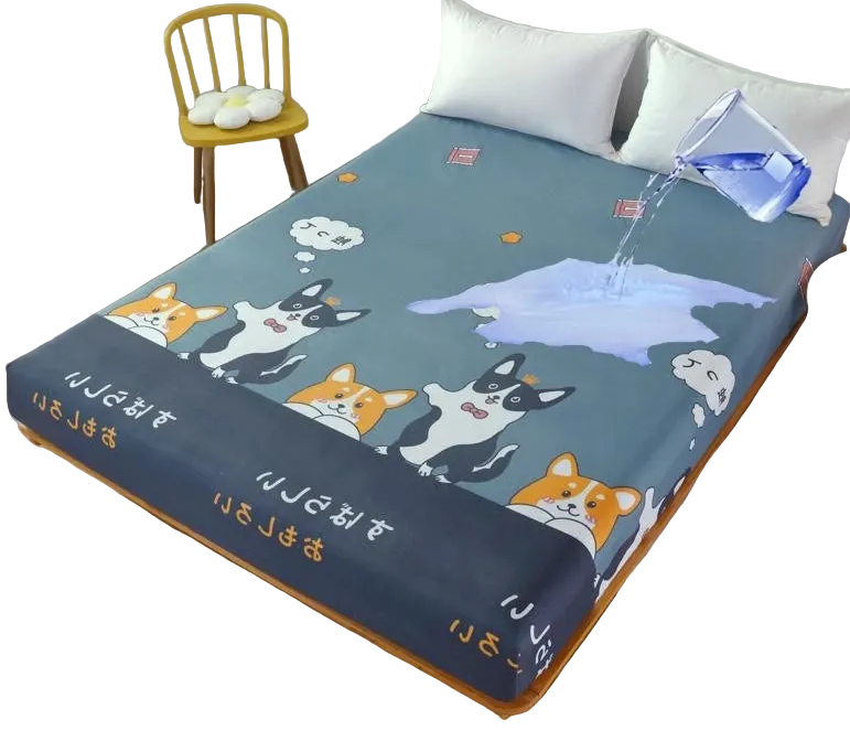 Kuup-Polyester 360° waterproof Cartoon Fitted Sheet Only(no pillowcase)