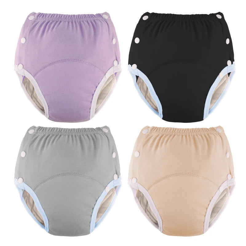 1 Pc Washable Reusable Adult Incontinence Pants - Large Size Cloth Diapers for Patients, Elderly Men & Women | Comfortable