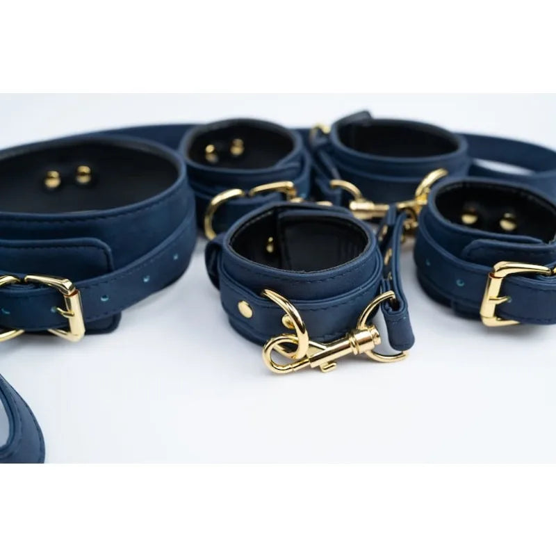Premium Grain Blue Bondage Kit Restraints Set Erotic BDSM Adult