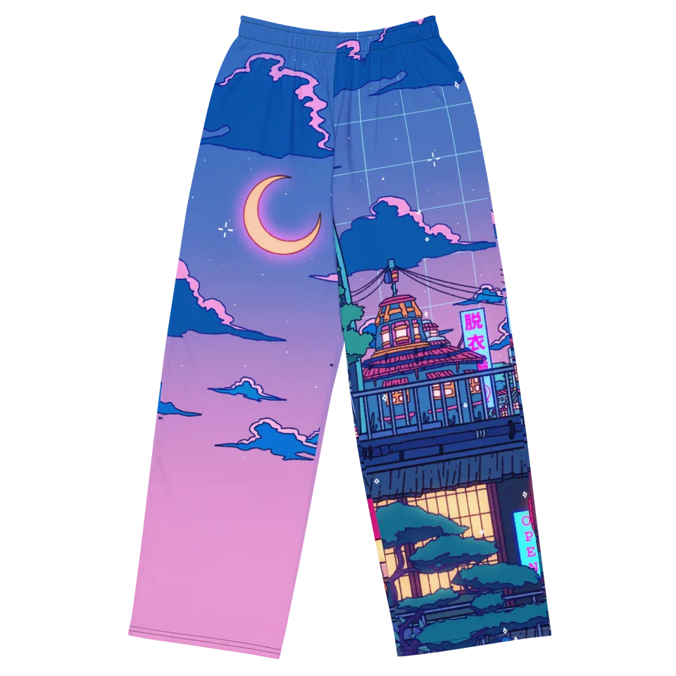 Adult Cyberpunk Dream Harajuku Style Printed Long Pants