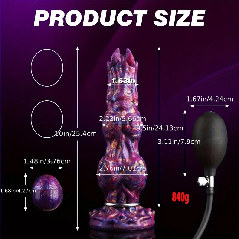 2 Style Inflatable Ovipositor Fantasy Laying Eggs Alien Dildo
