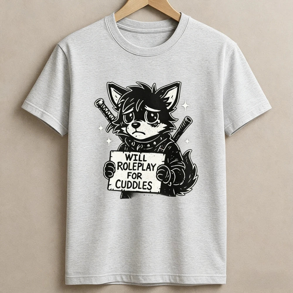 "Will Roleplay for Cuddles" Cute Furry Kawaii Unisex T-Shirt