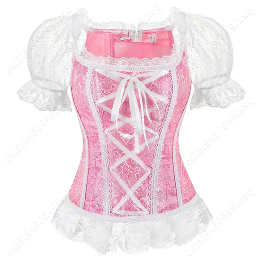 Vintage Corset Top Plus Size Sexy Bustiers And Corset Shapewear Bodysuit For Women Holiday Party Costumes
