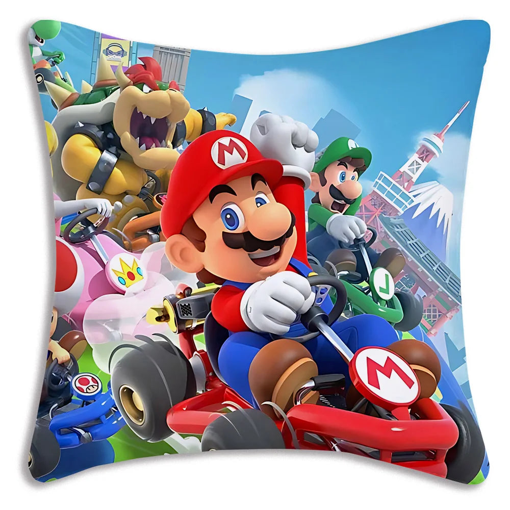 Mario's Plush Cute Cushion Cover, Decorative Home Double-sided Printing