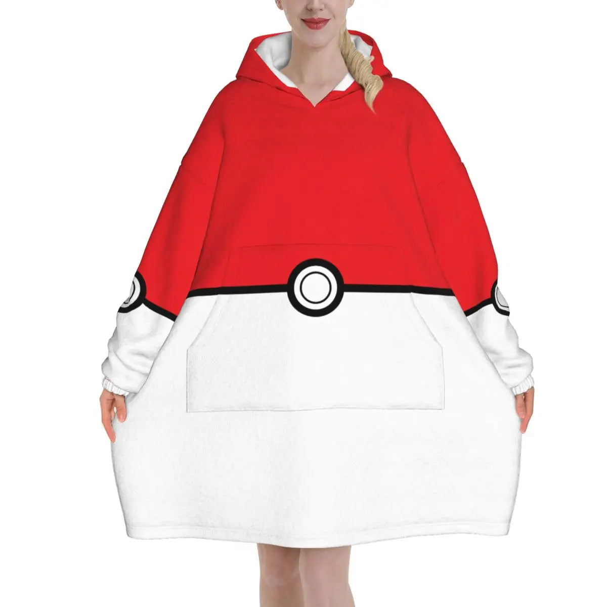 Oversized Pokemoned Pikachus Wearable Blanket Gifts for Women Men Ultrasoft Plush Warm Sweatshirt Blankets With Pocket