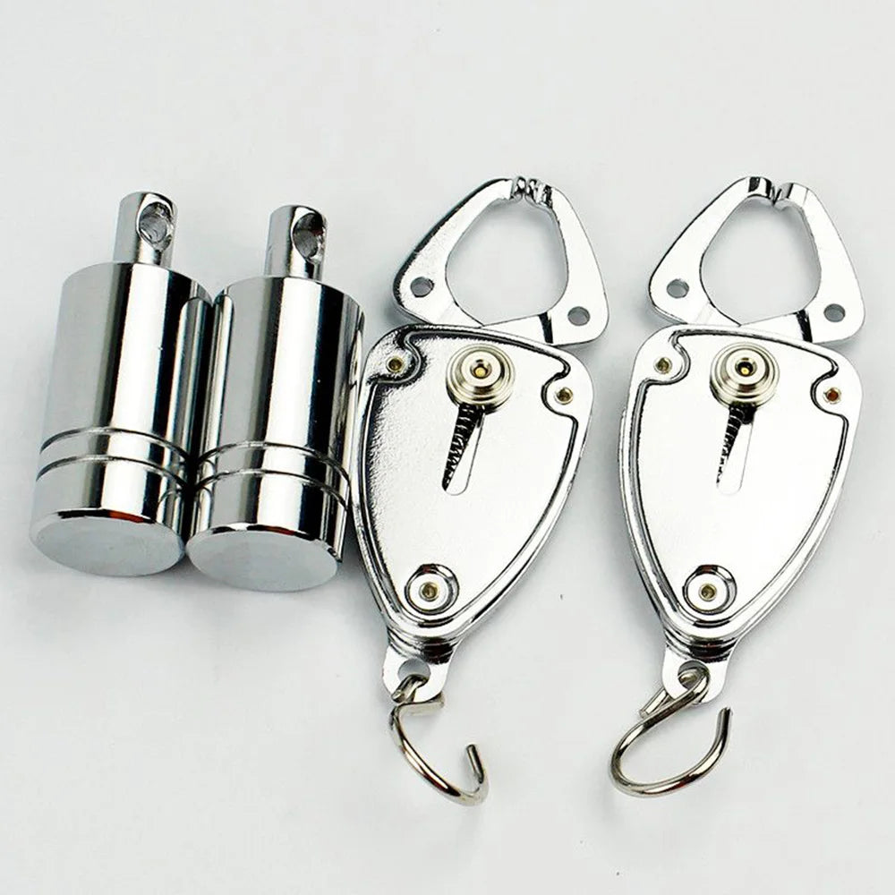 Heavy Steel Nipple Clamps with Hanging Weights - Metal Breast Clips for Women Couples Bondage