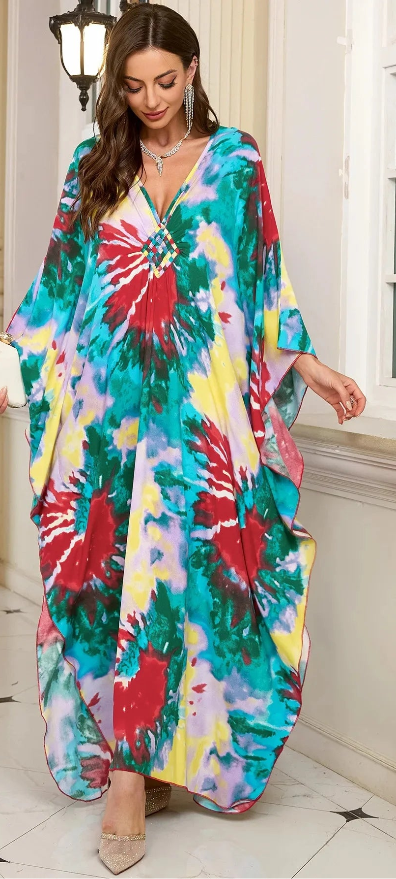 Women's Cotton Beach Dress Loose Long Robe Bikini Cover up
