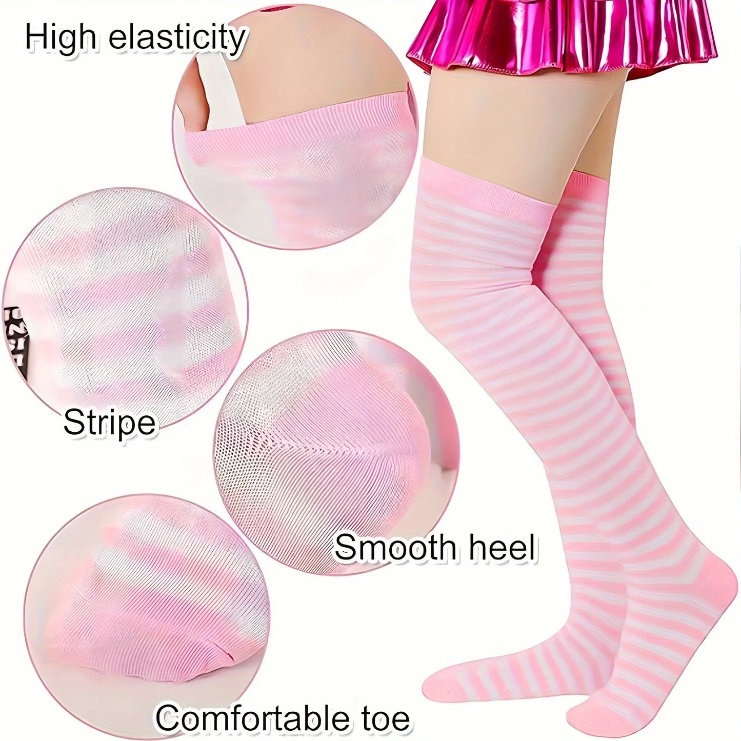 Role playing costume set with assorted striped sets