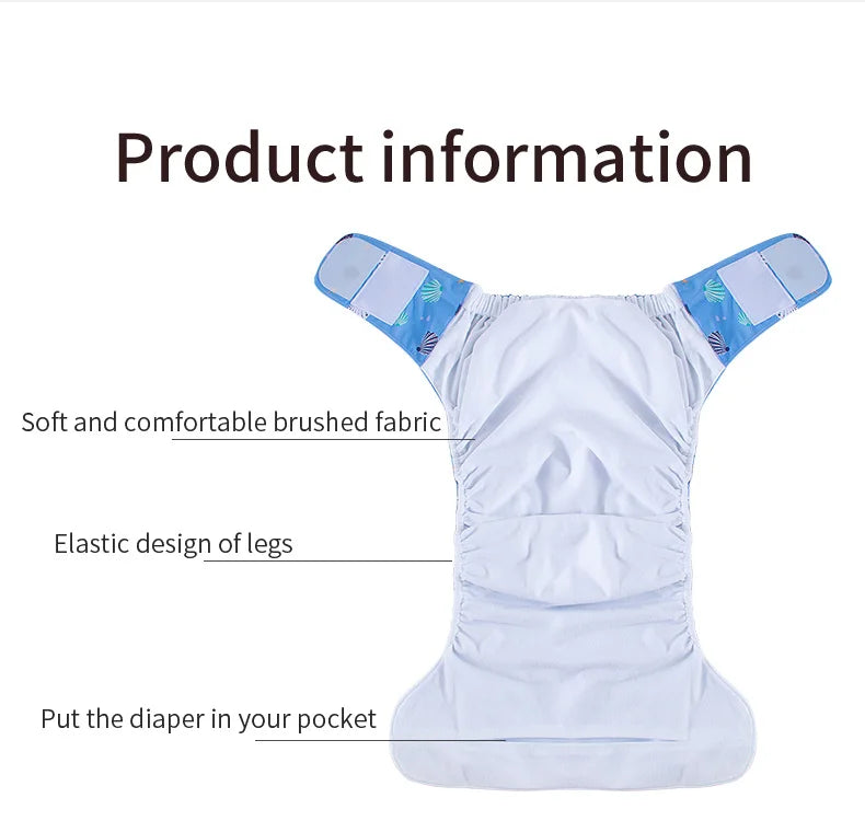 2PCS Adult Cloth Diaper Pants Reusable