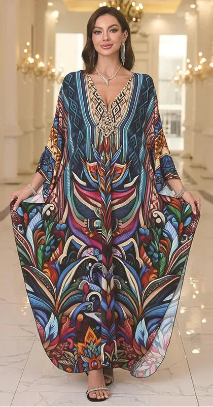 Women's Cotton Beach Dress Loose Long Robe Bikini Cover up