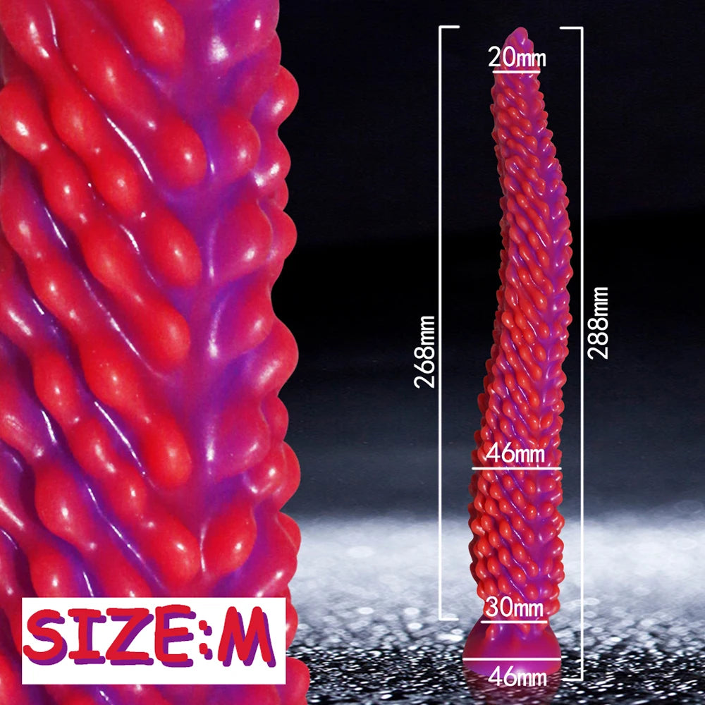 Monster Tentacle Dildo, Anal Dildo with Strong Suction Cup, Long Butt Plug for G Spot & Prostate Massager