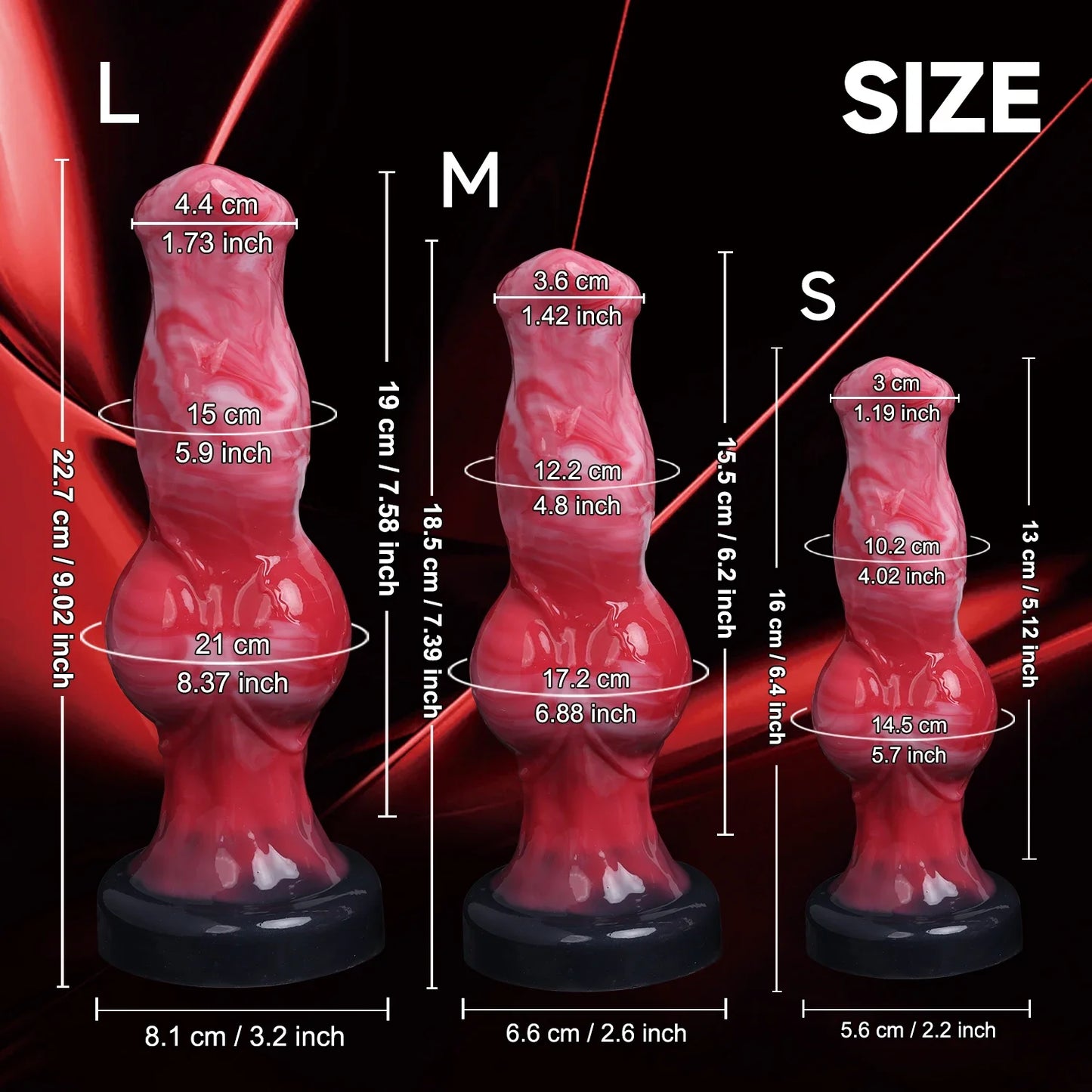 Monster Dildo Dog Knot Penis Masturbator Sex Toy
