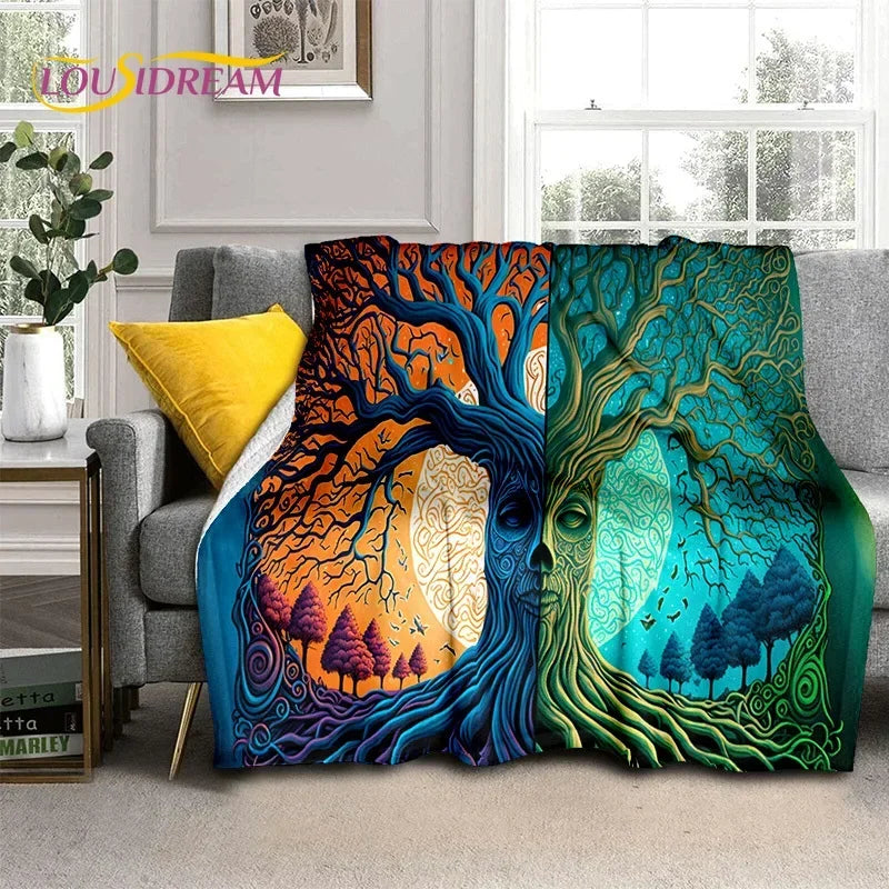 Tree of Life Nature Soft Flannel Blanket for Bed Bedroom Sofa Picnic,Throw Blanket for Outdoor